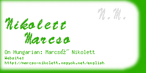 nikolett marcso business card